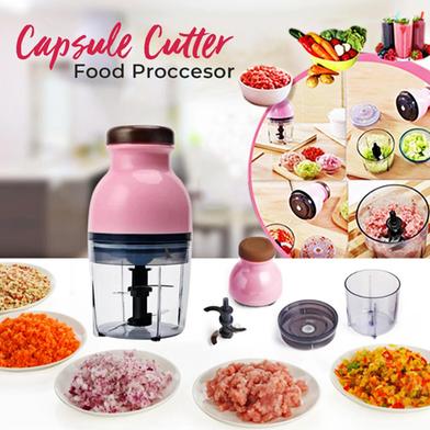 Powerful Speed Electric Capsule Cutter & Blander food Processor Pink