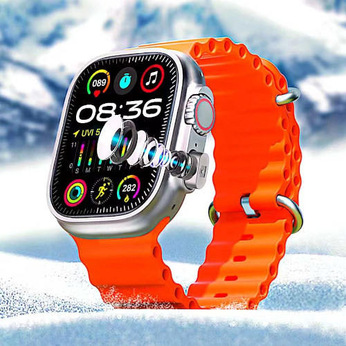 BW9 Pro Online edition Phone Watch 4G Sim Card Supported popup Folding Camera Black