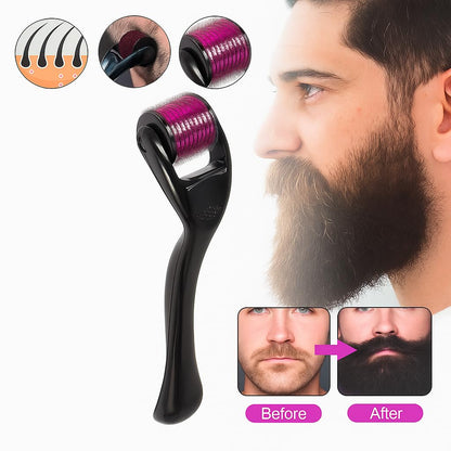 Hair Roller 0.5mm – Boost Hair & Beard Growth | 540 Titanium Needles | Reduce Acne Scars, Repair Damaged Hair & Strengthen Roots | Safe, Easy & Effective for Men & Women|(P-2161)