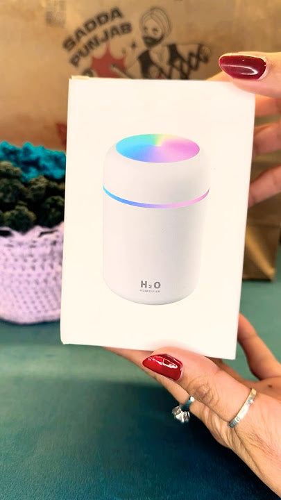 USB Rechargeable Mini Air Humidifier for Bedroom – High Power, Ultra-Quiet, with Color Lights (P-2840)