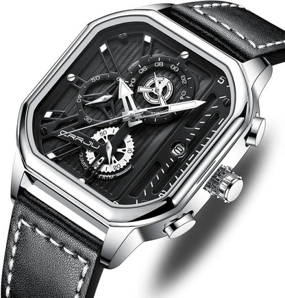 Luxury leather belt fashionable wrist-watch for men