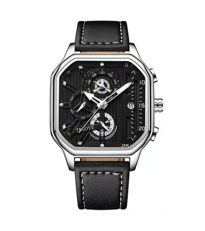 Luxury leather belt fashionable wrist-watch for men
