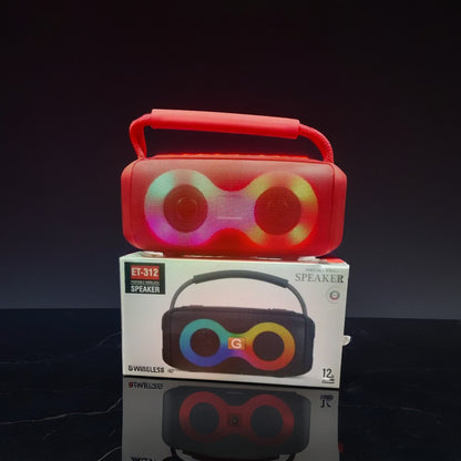 ET-312 Wireless Bluetooth Speaker (P-1113) | LED Light, 1800mAh Battery, FM & USB – GWLD Ecommerce