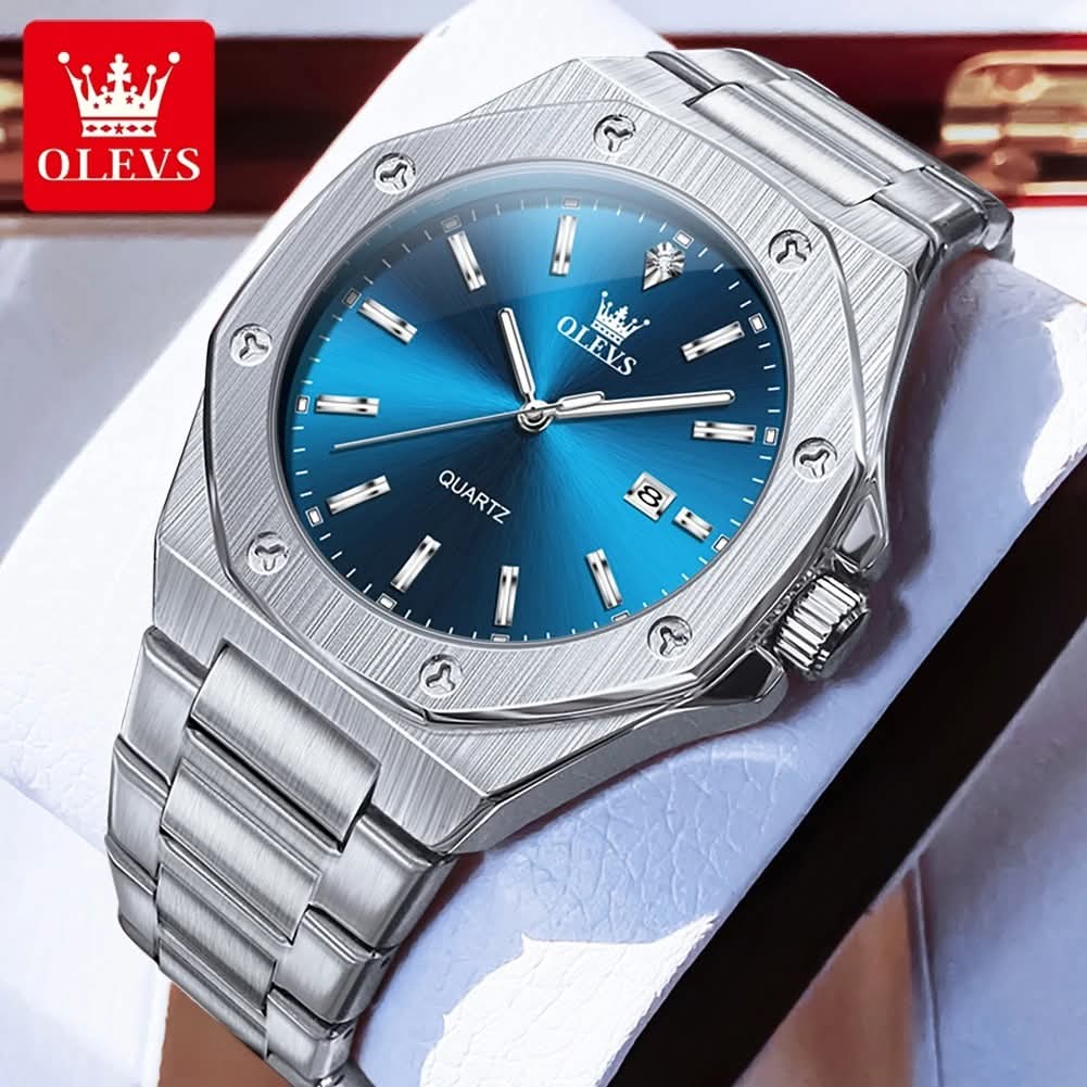 OLEVS 3613 Luxury Stainless Steel Mens Watch Master Copy