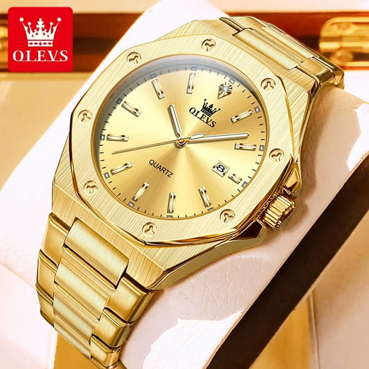 OLEVS 3613 Luxury Stainless Steel Mens Watch Master Copy