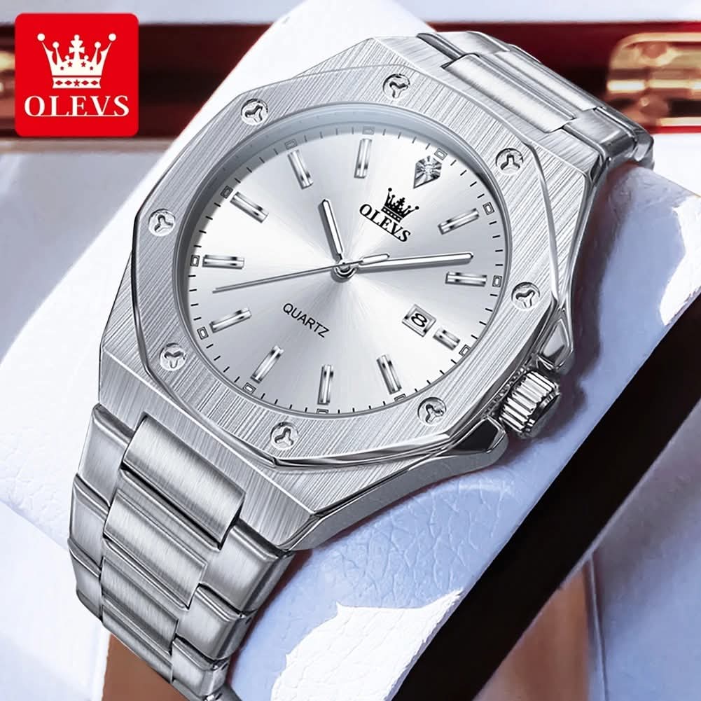 OLEVS 3613 Luxury Stainless Steel Mens Watch Master Copy