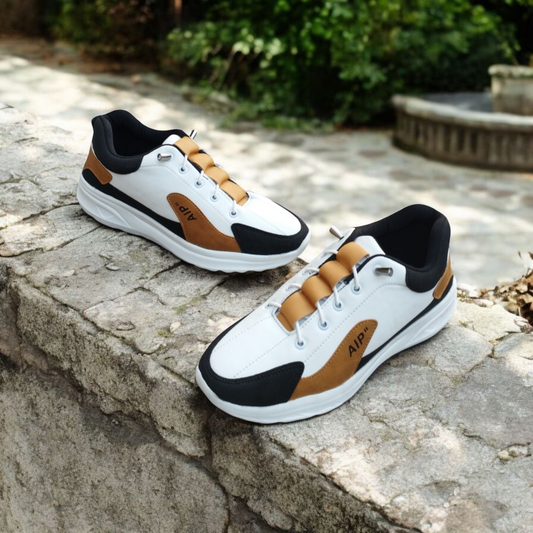Kites Coffe Sneakers for men ( China pu leather, Pylone Sole )