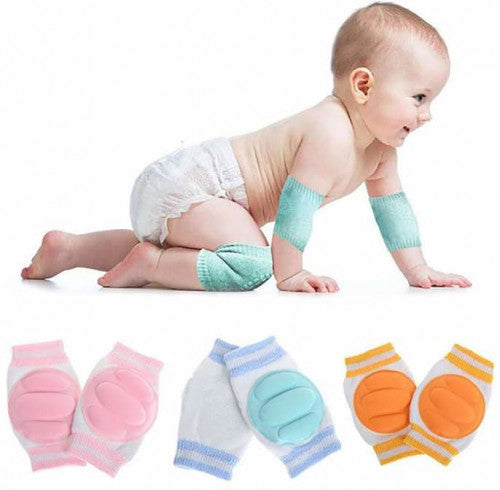 1 Pair (2pcs) Multicolor Baby Knee Pads Foam Pads Soft Cotton - Non Slip Pads for Crawling Infants / Toddlers / Baby Knee & Elbow Pads Protector Safety Pads for Baby Boy & Girl -2120