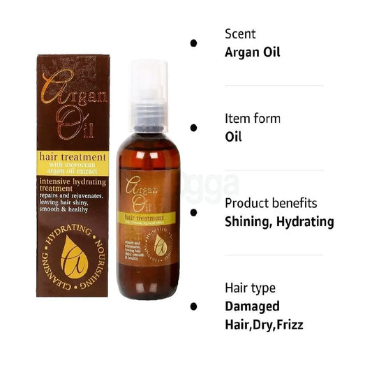 Xpel Argan Oil Hair Treatment 100ml – Moroccan Argan Oil Extract for Deep Hair Nourishment (Made in UK) (P2925)
