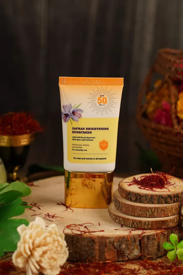 Zafran Brightening Sunscreen SPF50 PA+++ 30gm | For Men & Women Daily Use | GWLDWEB |GWLDECOMMERCE BUY NOW (P-2931)